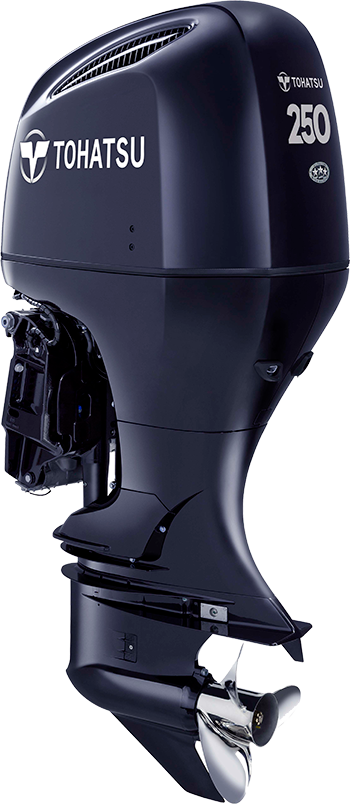 Tohatsu BFT 250 Outboard Engine in black