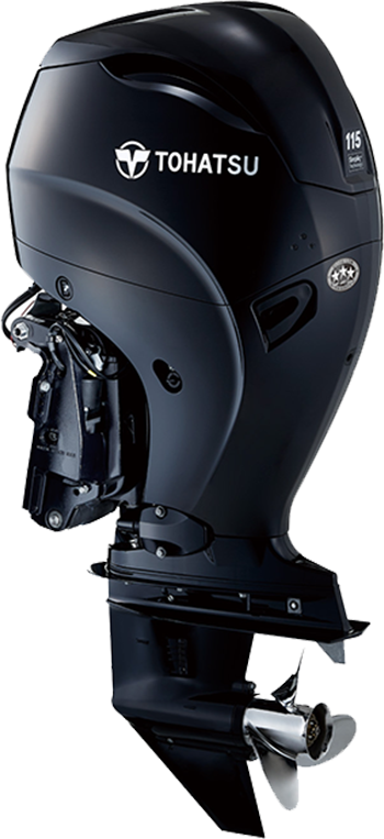 Tohatsu MFS 115 Outboard Engine in black