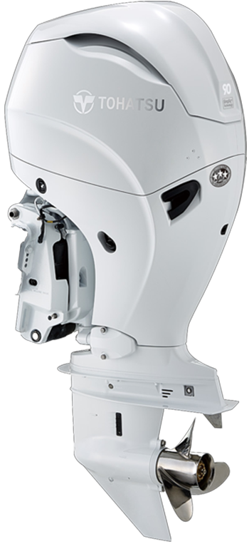 Tohatsu MFS90 Outboard Engine in white